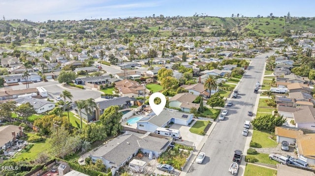 birds eye view of property featuring a residential view