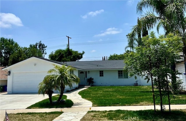 24244 Friar St, Woodland Hills, CA 91367 - single story home with concrete driveway, a garage, and a front yard