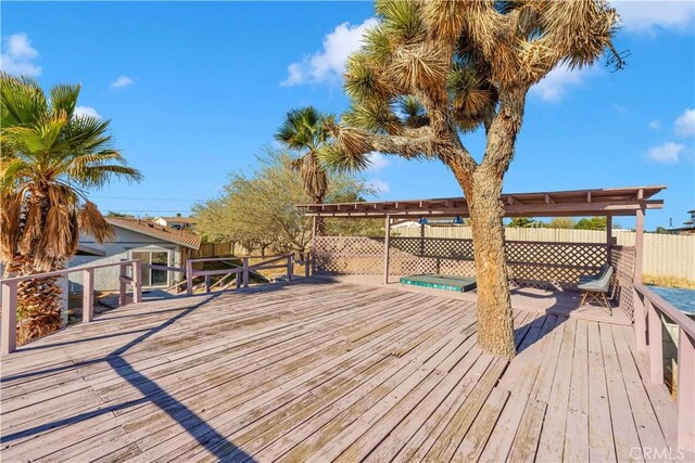 17908 Birch St, Hesperia, CA 92345 - wooden deck with fence