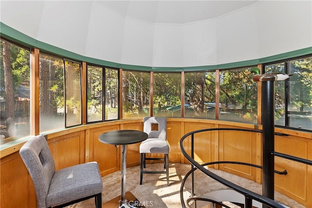 sunroom / solarium with a healthy amount of sunlight