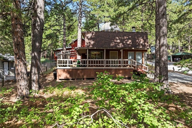 31867 Wagon Wheel Dr, Running Springs, CA 92382 - view of front facade featuring covered porch