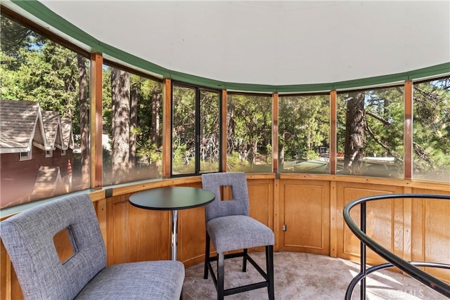 31867 Wagon Wheel Dr, Running Springs, CA 92382 - sunroom / solarium featuring carpet floors