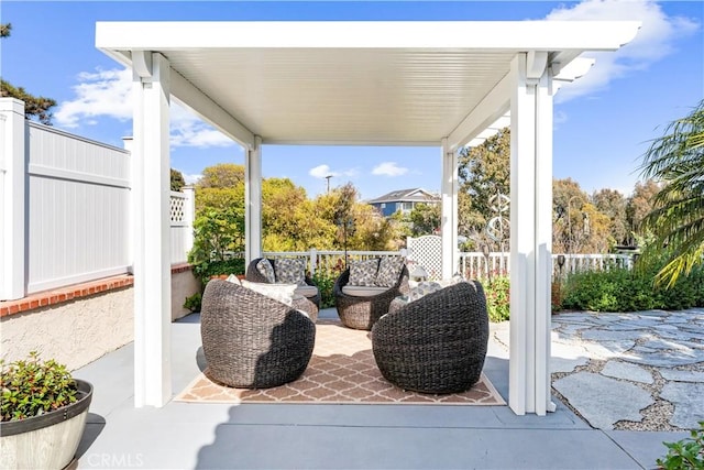view of patio with fence