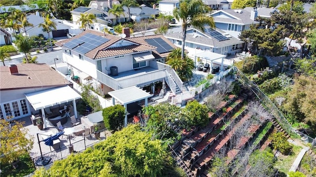 bird's eye view with a residential view
