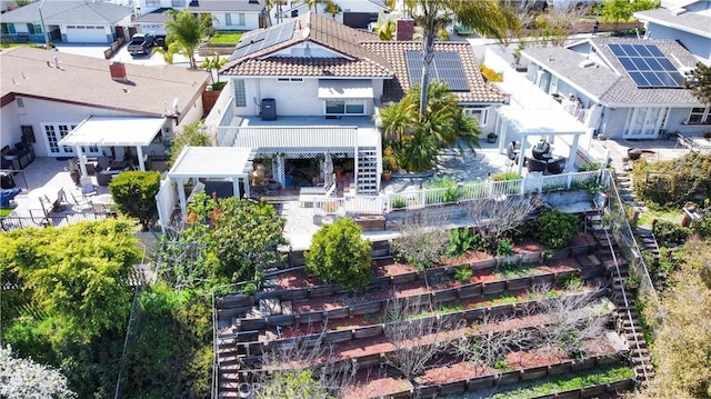 aerial view featuring a residential view