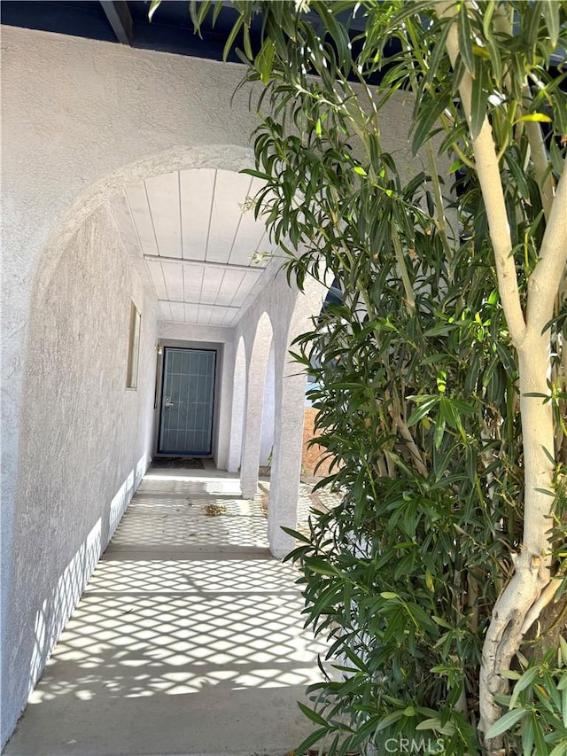 72183 Sunnyvale Dr Unit 29, Palms, CA 92277 - property entrance with stucco siding