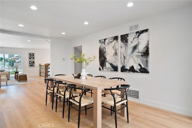 3130 E Craig Dr, Orange, CA 92869 - dining space with light wood-style floors, recessed lighting, and baseboards