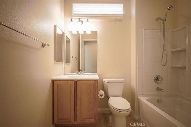 19472 Crystal Springs Ln, Apple Valley, CA 92308 - bathroom featuring vanity, shower / bathtub combination, and tile patterned floors