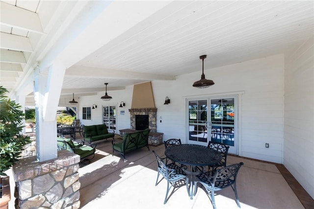 22364 Driftwood Ct, Saugus, CA 91350 - view of patio / terrace with an outdoor living space