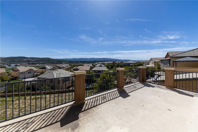 22364 Driftwood Ct, Saugus, CA 91350 - view of patio with a mountain view, a residential view, and a balcony