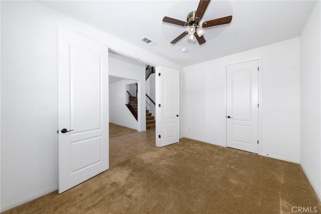 22364 Driftwood Ct, Saugus, CA 91350 - unfurnished bedroom featuring carpet flooring, a ceiling fan, and visible vents
