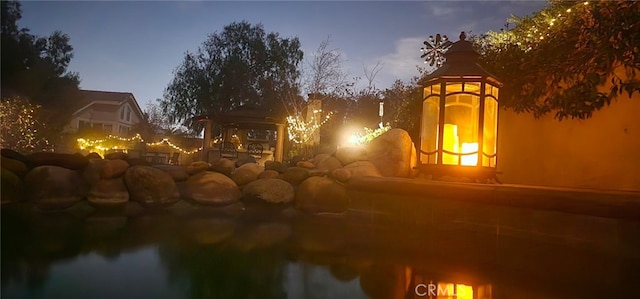 exterior space with a gazebo