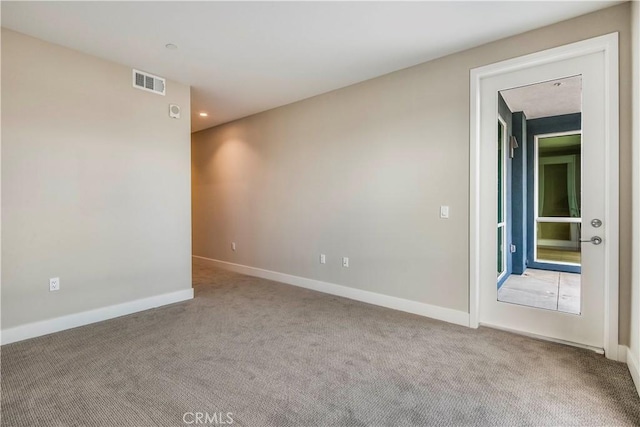 1920 S Pacific Coast Hwy Unit 213, Redondo Beach, CA 90277 - spare room with visible vents, baseboards, recessed lighting, and carpet flooring