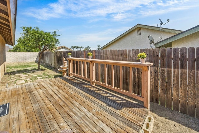 10069 Hershey Way, Riverside, CA 92503 - wooden terrace with a fenced backyard