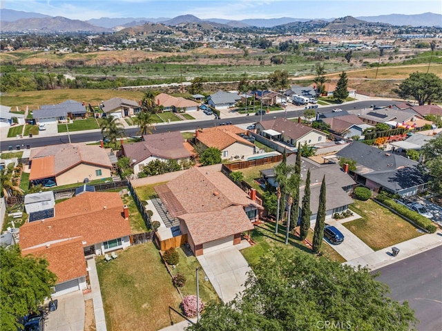 10069 Hershey Way, Riverside, CA 92503 - aerial perspective of suburban area featuring a mountainous background