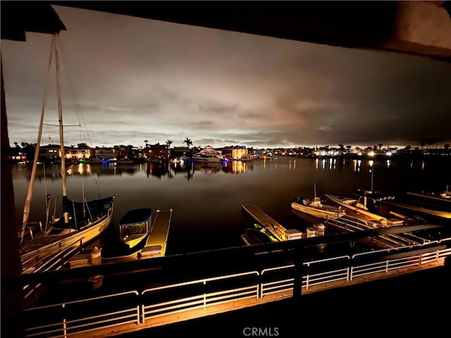 17114 Bluewater Ln Unit 141, Huntington Beach, CA 92649 - water view featuring a dock and boat lift