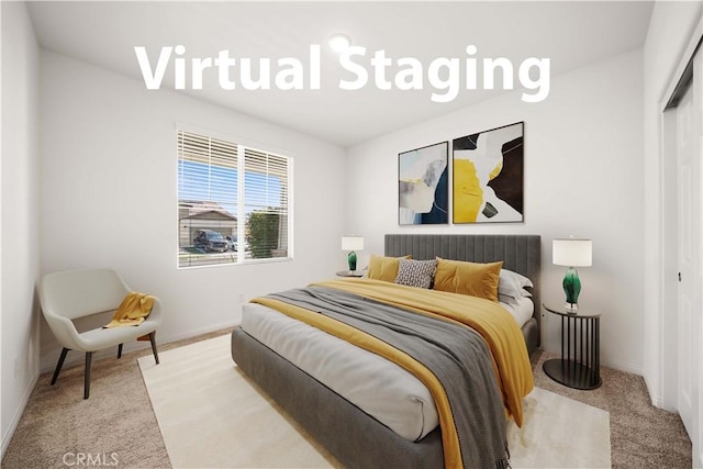 29391 Santa Ynez Cir, Menifee, CA 92584 - bedroom featuring a closet, baseboards, and carpet