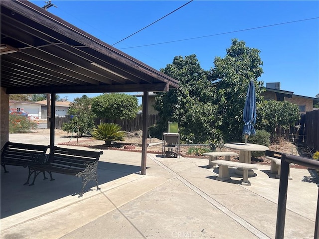 view of patio / terrace with fence