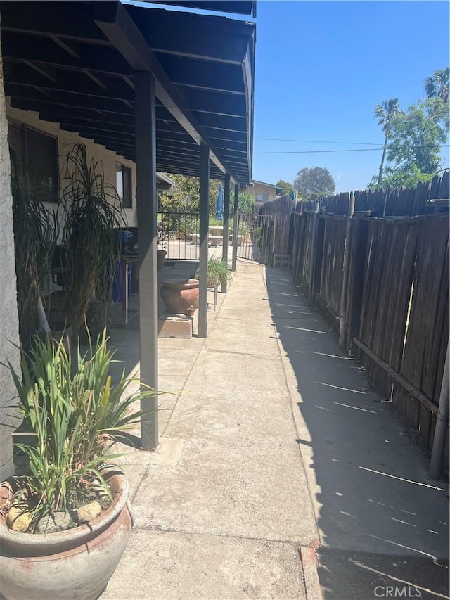 exterior space with fence