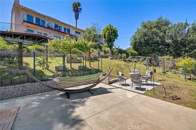 view of patio / terrace with fence