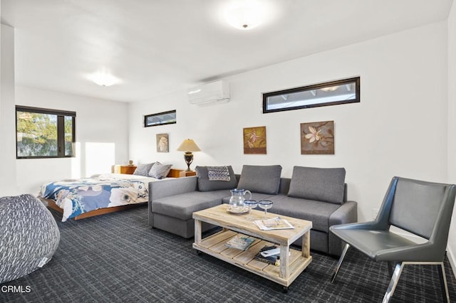 1417 Foothill Rd, Ojai, CA 93023 - bedroom featuring a wall mounted AC and carpet floors