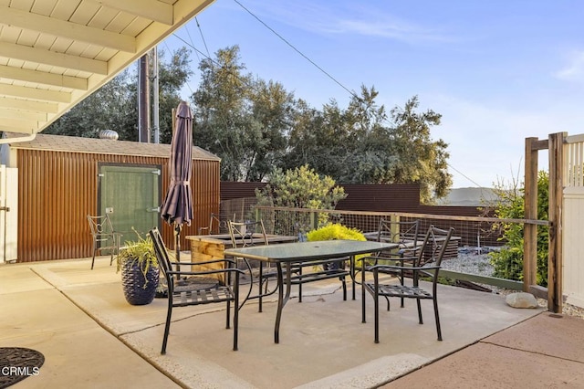 1417 Foothill Rd, Ojai, CA 93023 - view of patio featuring outdoor dining space