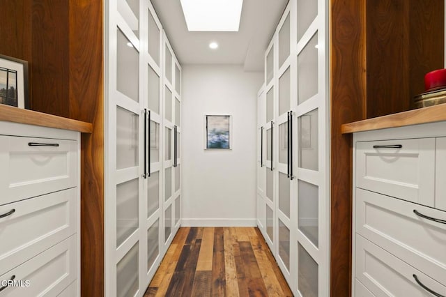 1417 Foothill Rd, Ojai, CA 93023 - doorway with recessed lighting, baseboards, and wood-type flooring