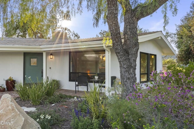 1417 Foothill Rd, Ojai, CA 93023 - view of front facade with stucco siding