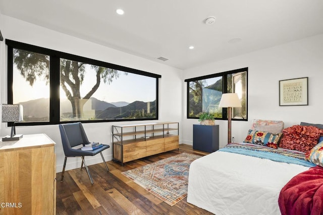 1417 Foothill Rd, Ojai, CA 93023 - bedroom featuring wood finished floors, recessed lighting, and baseboards