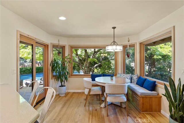15 Quadra Ct, Chico, CA 95928 - dining area featuring light wood finished floors, baseboards, healthy amount of natural light, and recessed lighting
