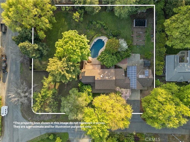 15 Quadra Ct, Chico, CA 95928 - aerial view of property and surrounding area with property parcel outlined