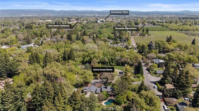 15 Quadra Ct, Chico, CA 95928 - aerial view of property and surrounding area