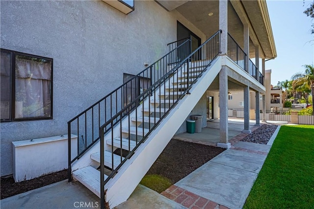 view of stairway