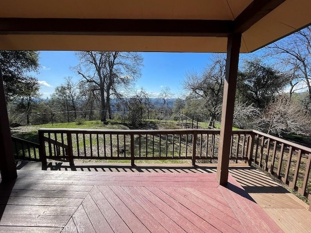 view of wooden deck