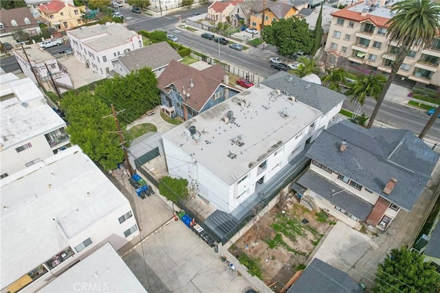 aerial view with a residential view