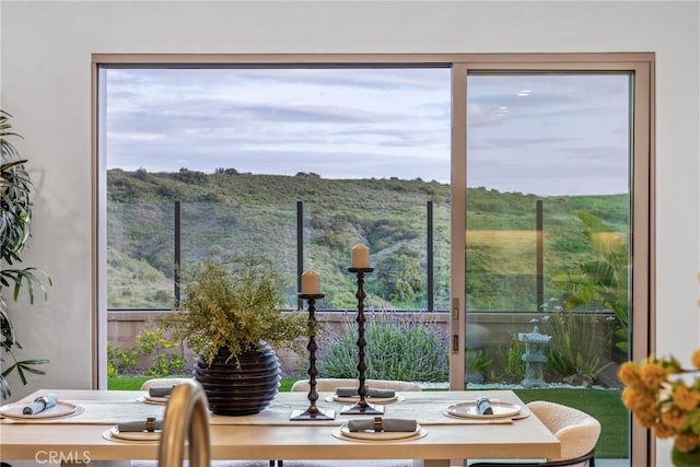 view of dining room