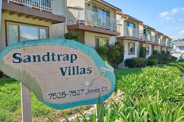 7527 Jerez Ct Unit E, Carlsbad, CA 92009 - community / neighborhood sign with a residential view