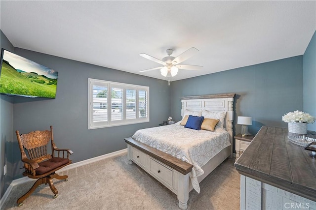 29251 Pebble Beach Dr, Menifee, CA 92586 - carpeted bedroom featuring baseboards and a ceiling fan