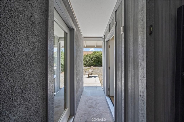 29251 Pebble Beach Dr, Menifee, CA 92586 - hall with carpet floors