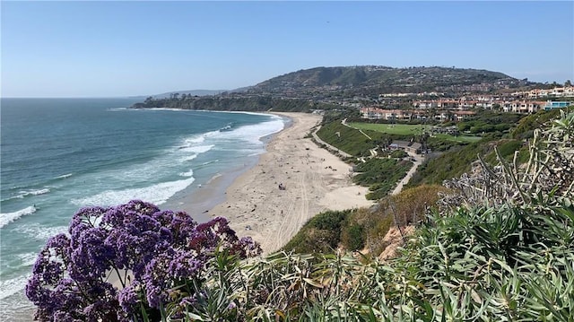 33762 Orilla Rd, Dana Point, CA 92629 - water view featuring nearby beach and a mountainous background