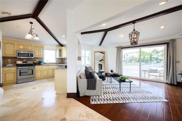 33762 Orilla Rd, Dana Point, CA 92629 - living area with a chandelier and recessed lighting