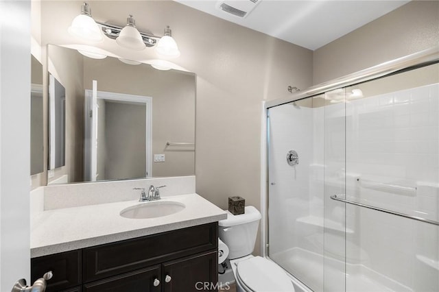 45600 Gresham, Temecula, CA 92592 - full bath featuring toilet, vanity, and a stall shower