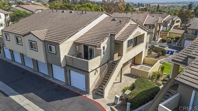 aerial view with a residential view