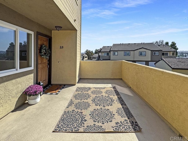balcony with a residential view