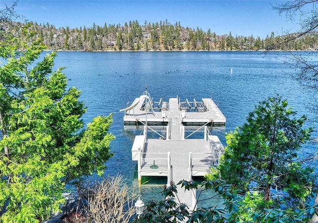 27990 Peninsula Dr N, Lake Arrowhead, CA 92352 - view of dock featuring a water view