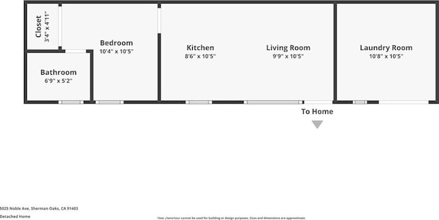 5025 Noble Ave, Sherman Oaks, CA 91403 - floor plan / room layout