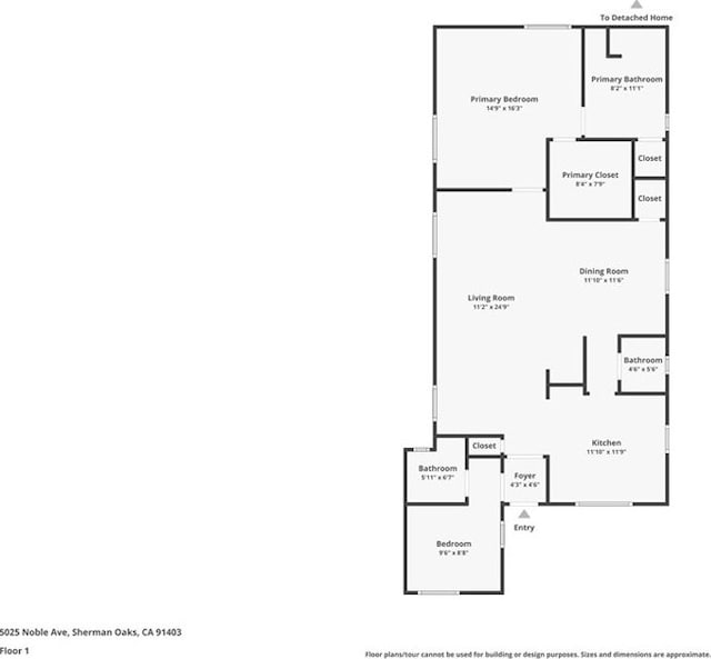 5025 Noble Ave, Sherman Oaks, CA 91403 - floor plan / room layout