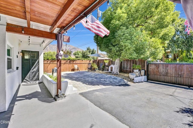 view of patio / terrace with a fenced backyard