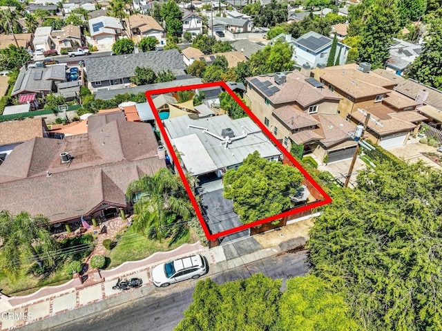 bird's eye view featuring a residential view