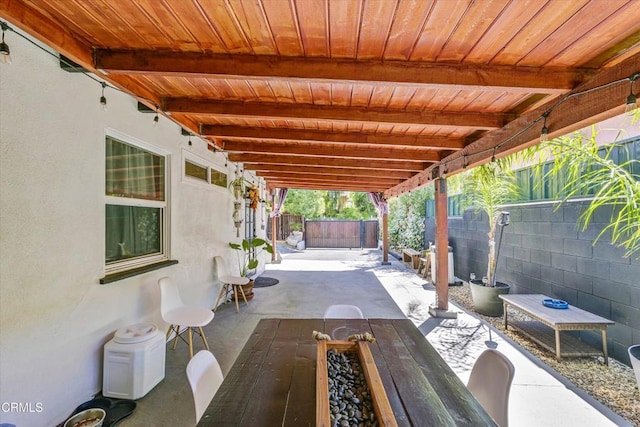 view of patio / terrace with a fenced backyard